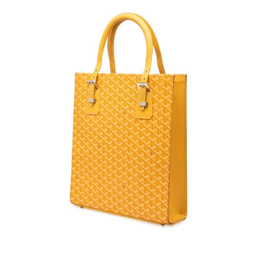 Goyard Goyardine Comores Tote GM Yellow Canvas Good condition - Back View