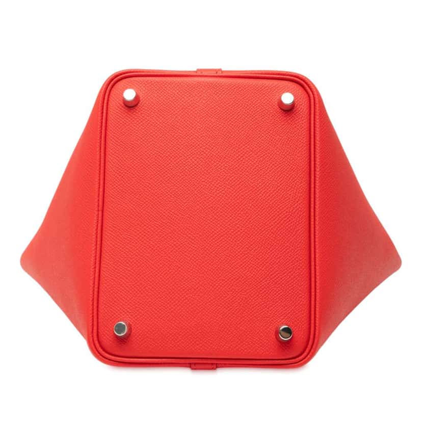 Hermès Epsom Tressage Picotin Lock 18 Red Leather Good condition - Inside View