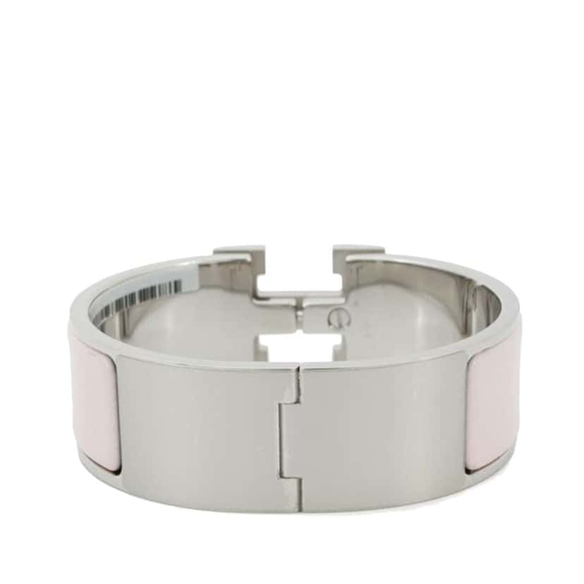 Hermès Wide Enamel Clic Clac H Bracelet PM Pink Good condition - Inside View