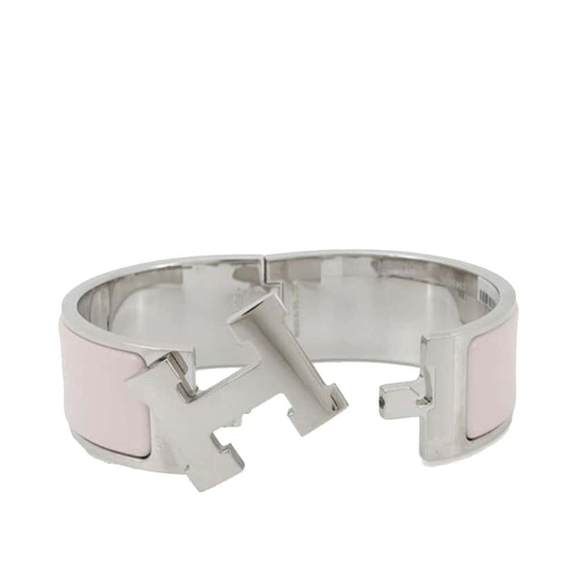 Hermès Wide Enamel Clic Clac H Bracelet PM Pink Good condition - Model View