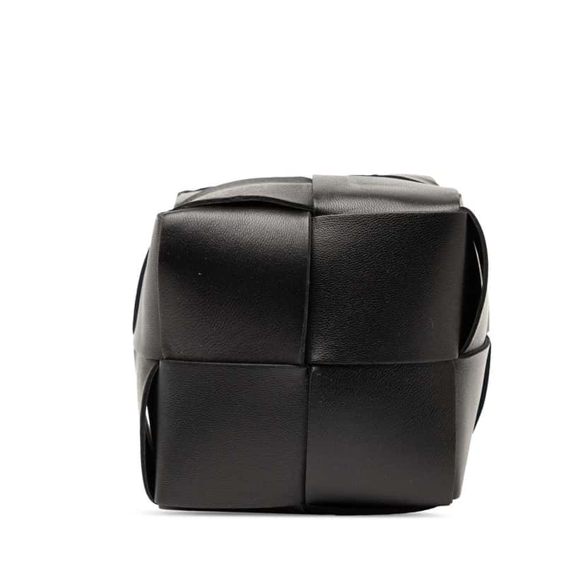 Bottega Veneta Mini Nappa Maxi Intrecciato Cassette Bucket Bag Black Leather Good condition - Inside View