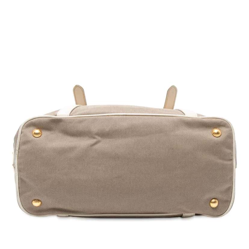 Prada Canvas Canapa Logo Satchel Brown Canvas Very good condition - Inside View