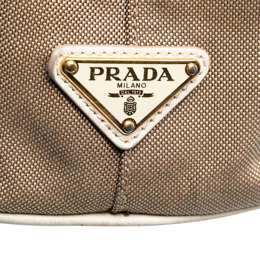 Prada Canvas Canapa Logo Satchel Brown Canvas Very good condition - Box View