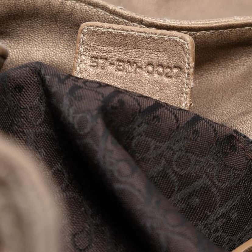 Dior Lambskin Cannage Drawstring Hobo Brown Leather Good condition - Box View