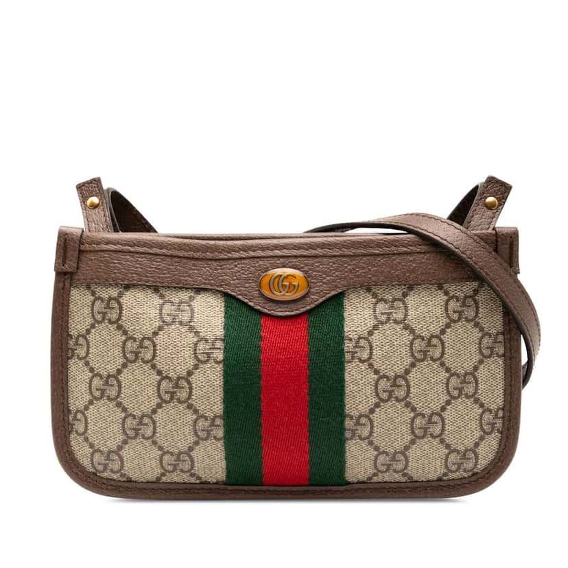 Gucci GG Supreme Web Ophidia Crossbody Brown Canvas Good condition - Front View