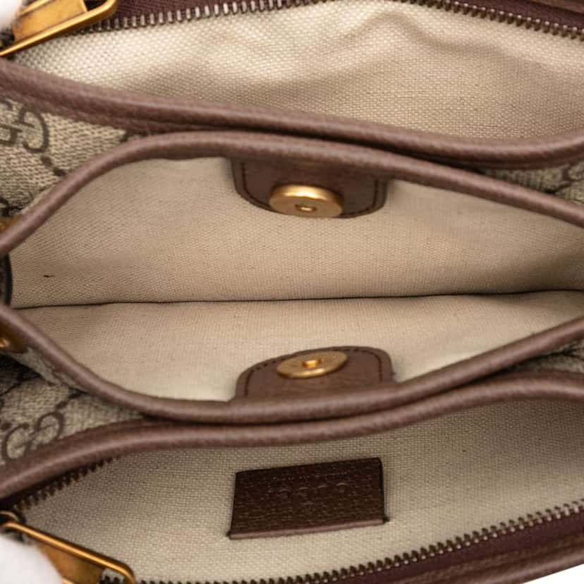 Gucci GG Supreme Web Ophidia Crossbody Brown Canvas Good condition - Model View