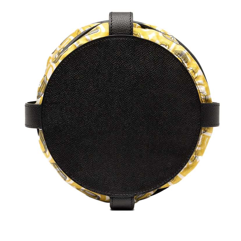 Hermès Silk and Epsom Sac Musardine Yellow Silk Good condition - Inside View