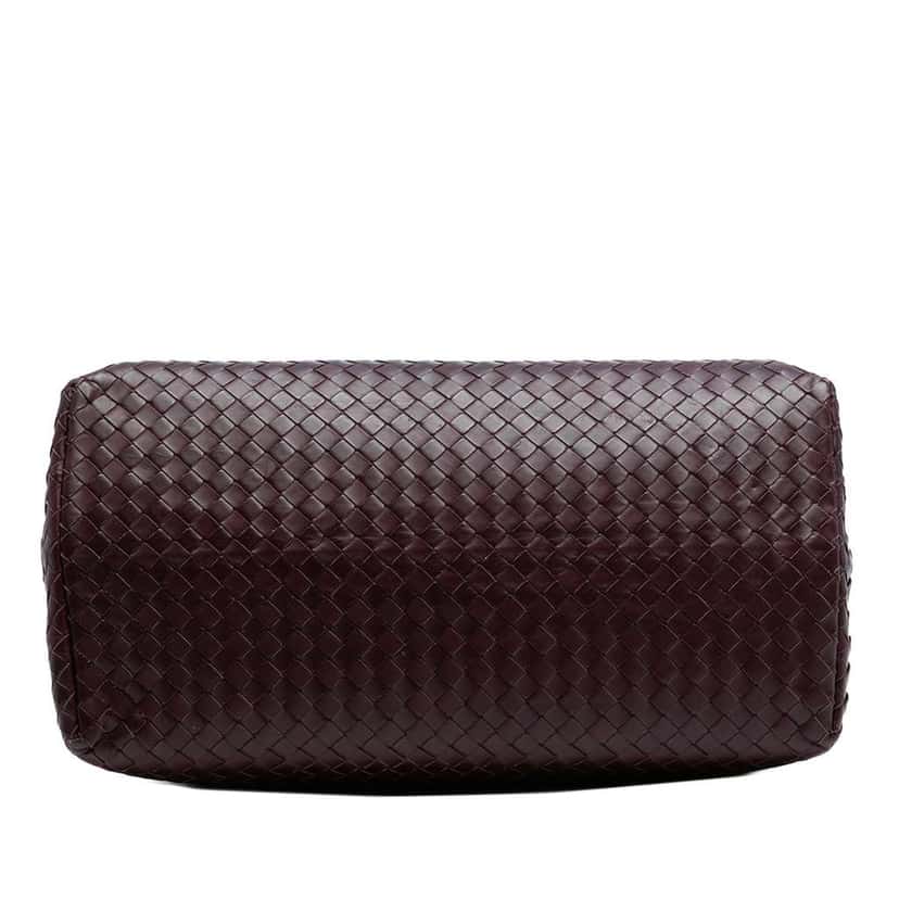 Bottega Veneta Medium Nappa Intrecciato Roma Tote Red Leather Good condition - Inside View
