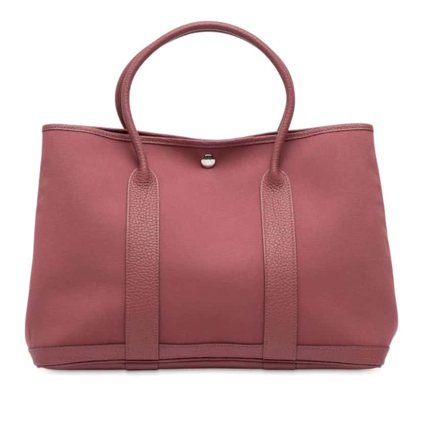 Hermès Toile and Negonda Garden Party 36 Pink Canvas Good condition - Front View