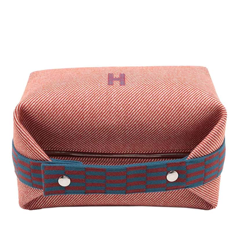 Hermès Large Wool Bride A Brac H Natte Case Red Wool Good condition - Inside View