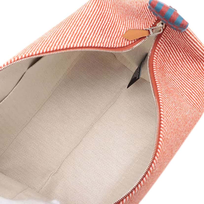 Hermès Large Wool Bride A Brac H Natte Case Red Wool Good condition - Model View