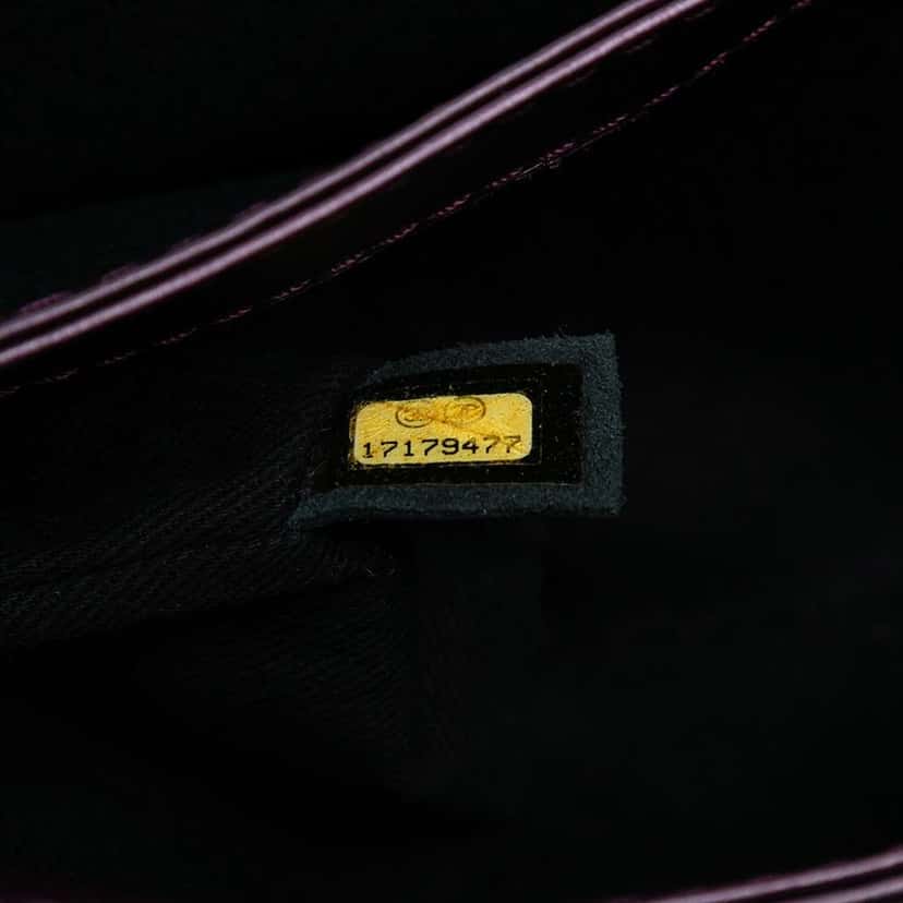 Chanel Small Bicolor Quilted Aged Calfskin Lady Pearly Flap Purple Leather Good condition - Box View