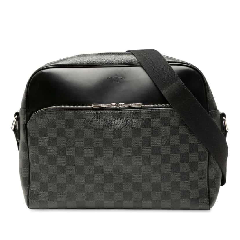 Louis Vuitton Damier Graphite Dayton Reporter MM Black Canvas Good condition - Front View