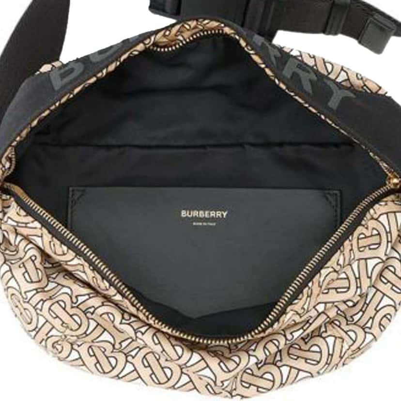 Burberry TB Monogram Nylon Sonny Belt Bag Brown Good condition - Box View