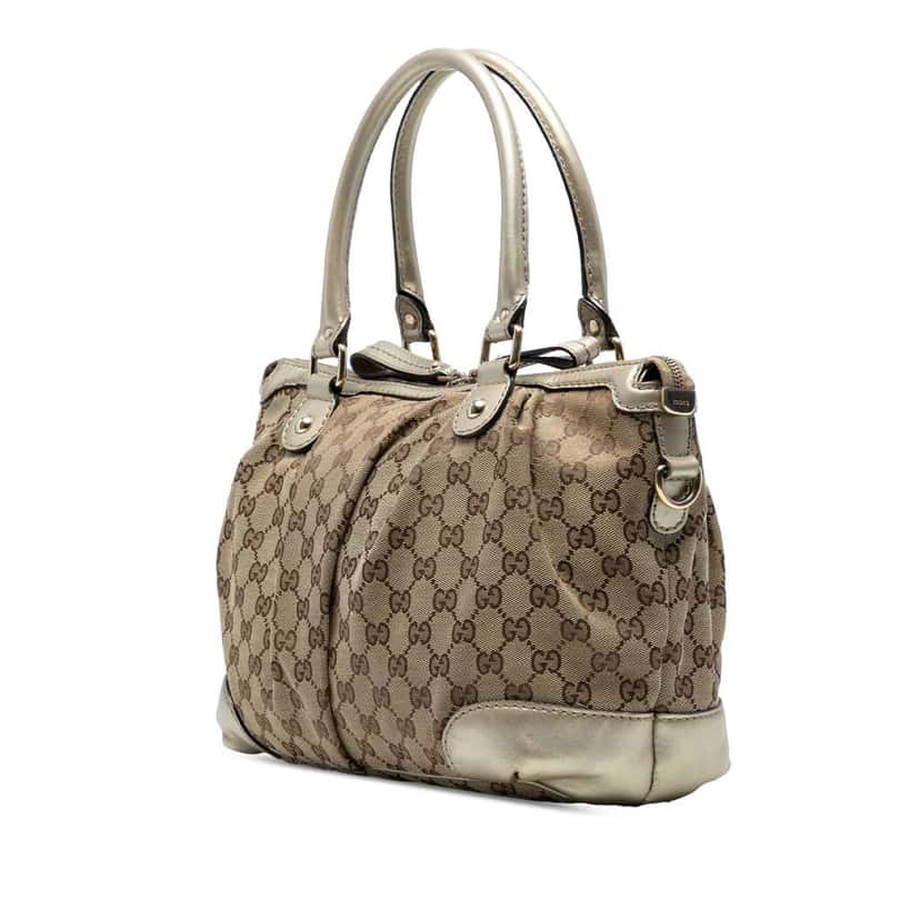 Gucci GG Canvas Sukey Satchel Brown Canvas Good condition - Back View