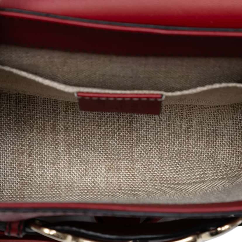 Gucci Mini Microguccissima Emily Crossbody Red Leather Good condition - Model View