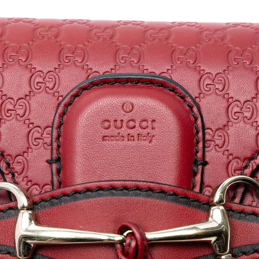 Gucci Mini Microguccissima Emily Crossbody Red Leather Good condition - Box View