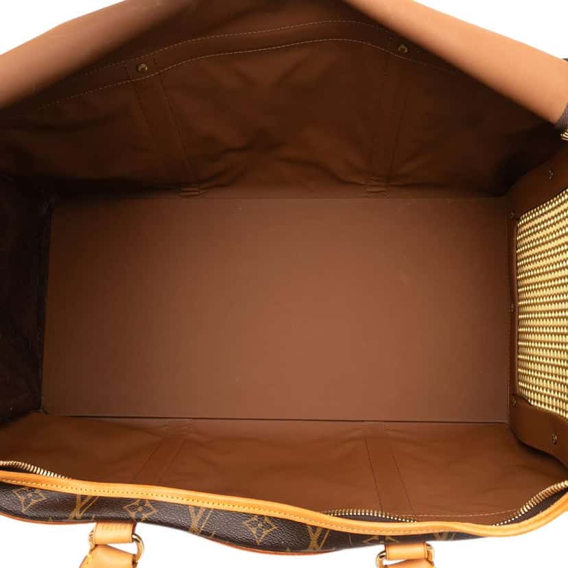 Louis Vuitton Monogram Sac Chien Pet Carrier 50 Brown Fair condition - Model View