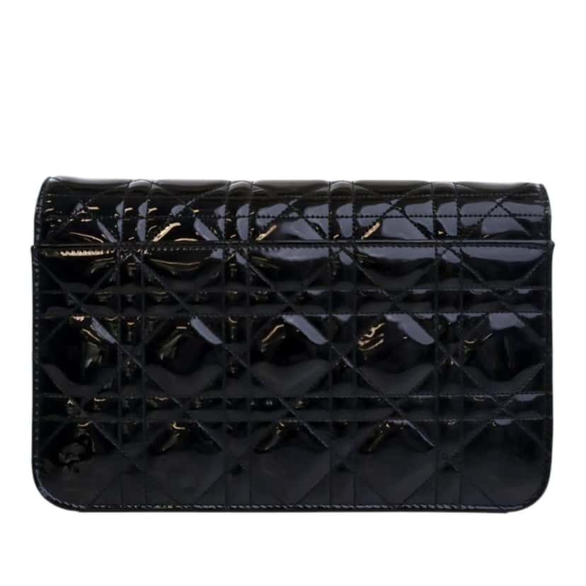 Dior Patent Cannage Miss Dior Promenade Crossbody Black Leather Good condition - Inside View
