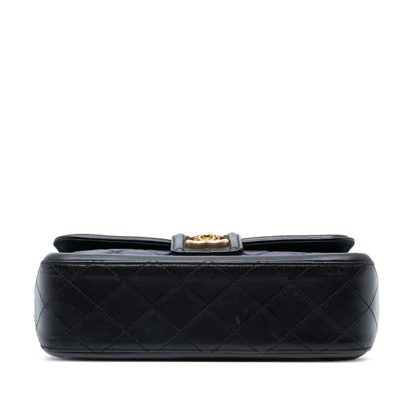 Chanel Medium Bicolor Quilted Lambskin Elegant CC Flap Blue Leather Good condition - Inside View