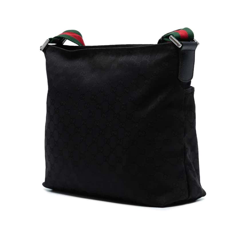 Gucci GG Canvas Web Crossbody Black Canvas Good condition - Back View