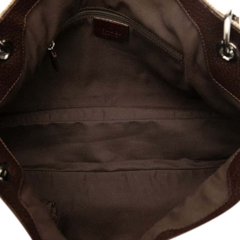 Gucci GG Canvas Eclipse Shoulder Bag Brown Canvas Good condition - Model View