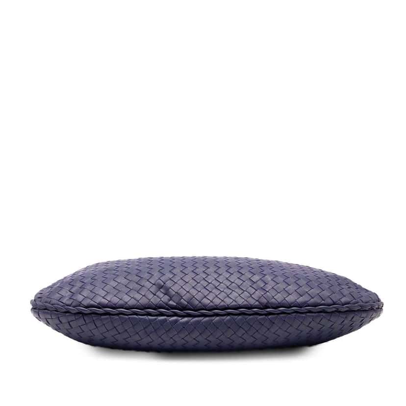 Bottega Veneta Medium Nappa Intrecciato Veneta Hobo Blue Leather Good condition - Inside View