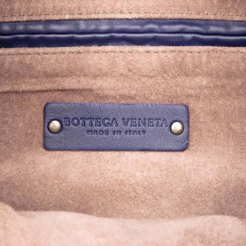 Bottega Veneta Medium Nappa Intrecciato Veneta Hobo Blue Leather Good condition - Box View