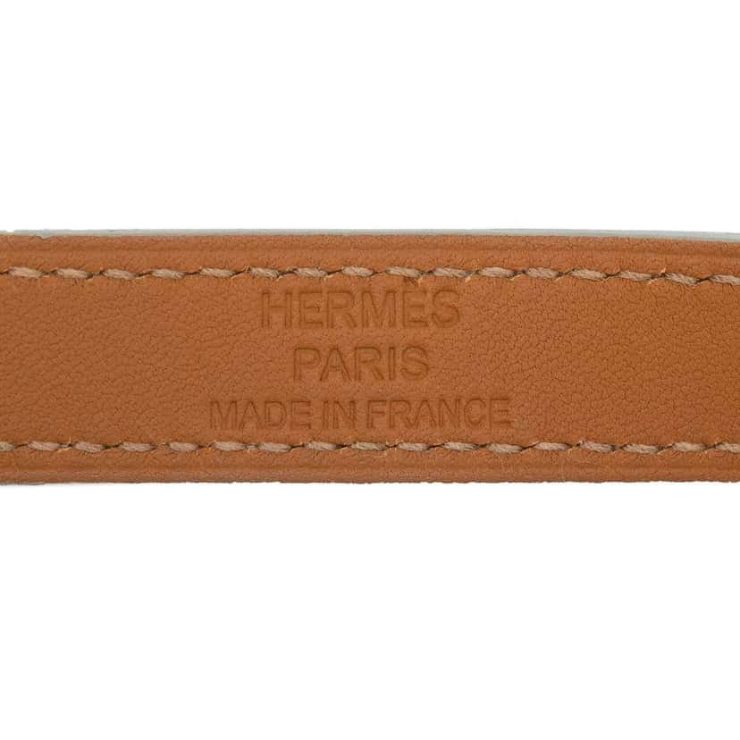 Hermès Leather Kelly Double Tour Bracelet Grey Leather Good condition - Box View