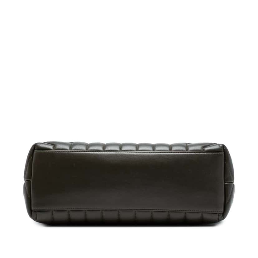 Saint Laurent Medium Matelasse Leather Monogram LouLou Chain Bag Green Leather Good condition - Inside View