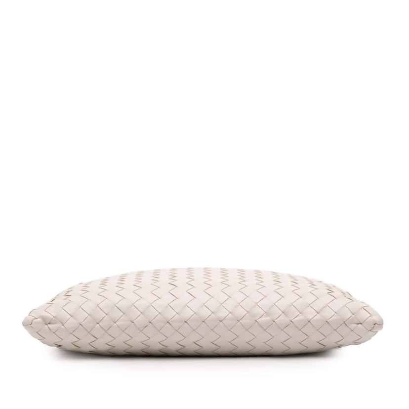 Bottega Veneta Small Calfskin Intrecciato Hop Hobo White Leather Good condition - Inside View