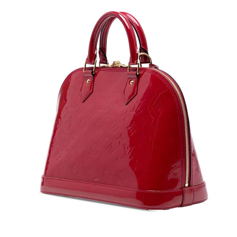 Louis Vuitton Monogram Vernis Alma PM Red Leather Good condition - Back View