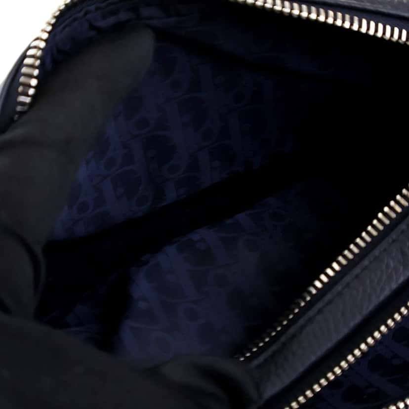 Dior Air Jordan Grained Calfskin Crossbody Blue Leather Good condition - Box View