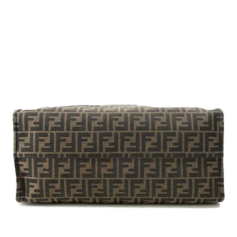 Fendi FRGMT Pokemon Zucca Canvas Shopper Tote Brown Canvas Good condition - Inside View