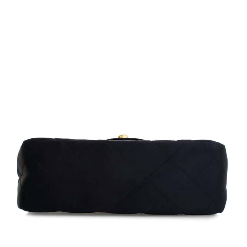 Chanel Extra Mini Rectangular Classic Satin Single Flap Black Satin Good condition - Inside View