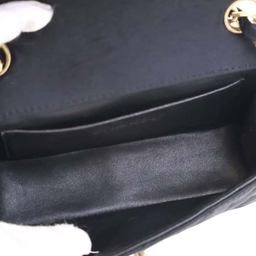 Chanel Extra Mini Rectangular Classic Satin Single Flap Black Satin Good condition - Model View