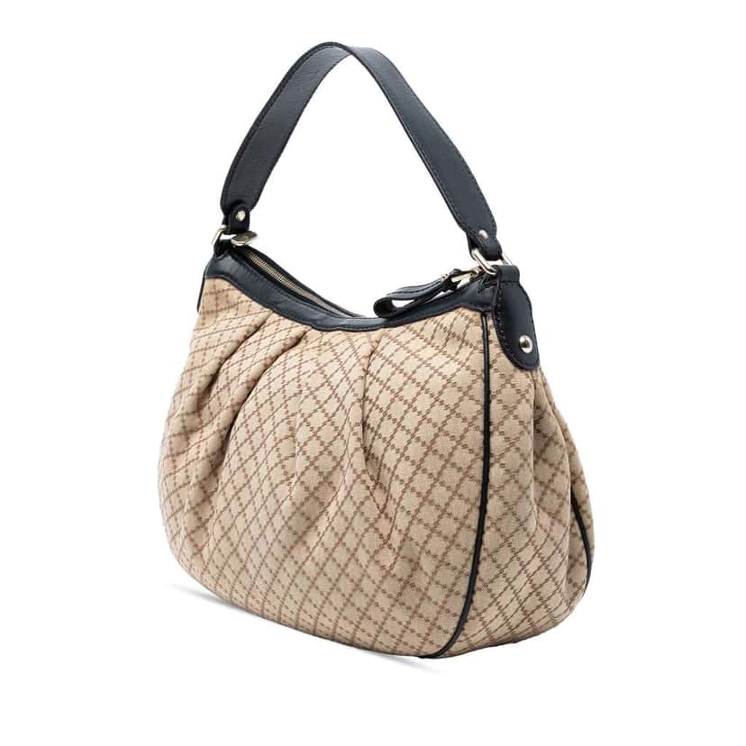 Gucci Diamante Canvas Sukey Shoulder Bag Brown Canvas Good condition - Back View