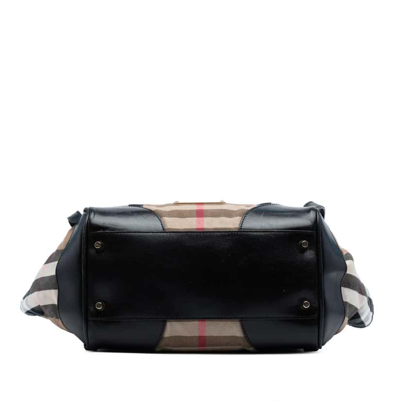 Burberry Small House Check Canvas Canterbury Tote Brown Canvas Good condition - Inside View