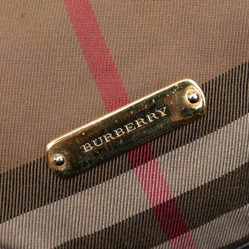 Burberry Small House Check Canvas Canterbury Tote Brown Canvas Good condition - Box View