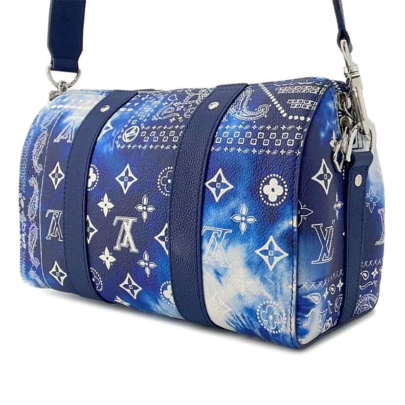 Louis Vuitton Monogram Bandana City Keepall Blue Good condition - Back View