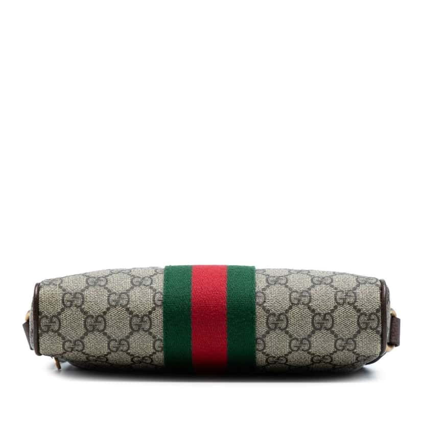 Gucci Small GG Supreme Web Ophidia Messenger Bag Brown Canvas Good condition - Inside View