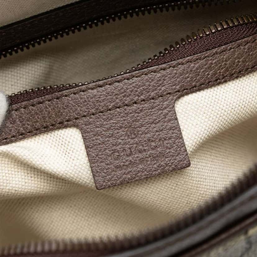 Gucci Small GG Supreme Web Ophidia Messenger Bag Brown Canvas Good condition - Box View