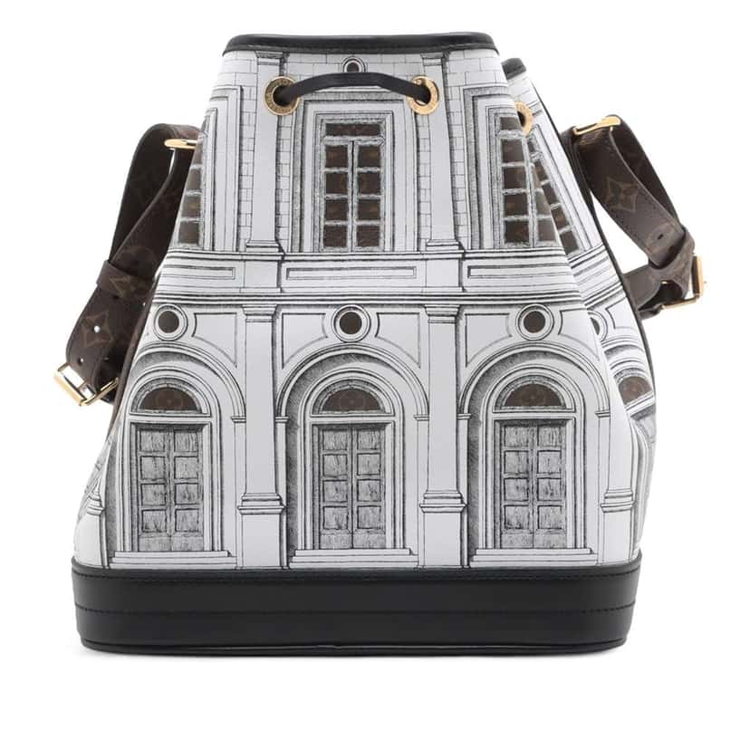 Louis Vuitton Fornasetti Architettura Noe MM White Leather Good condition - Front View