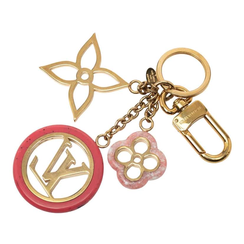 Louis Vuitton Gold Plated Colorline Bag Charm and Key Holder Gold Metal Good condition - Back View