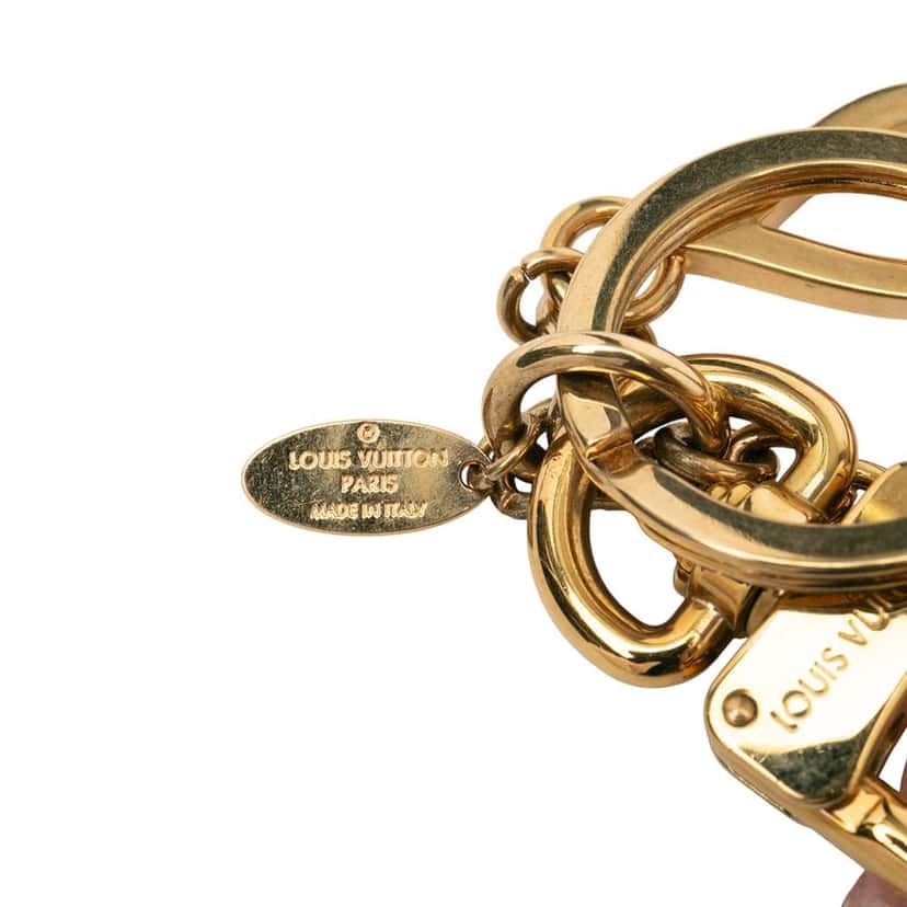 Louis Vuitton Gold Plated Colorline Bag Charm and Key Holder Gold Metal Good condition - Model View