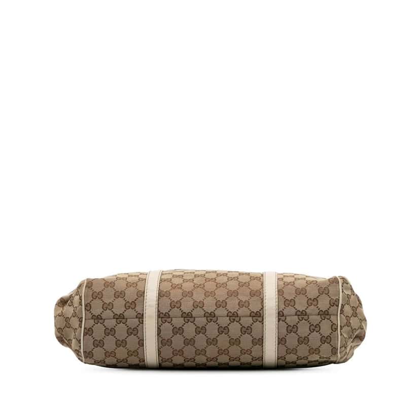 Gucci GG Canvas Web New Ladies Tote Brown Canvas Fair condition - Inside View
