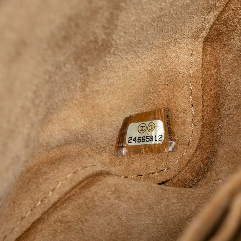 Chanel Medium Classic Calfskin Wild Stitch Double Flap Brown Leather Very good condition - Box View
