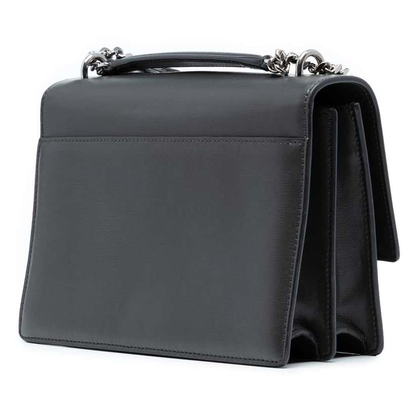 Saint Laurent Medium Smooth Leather Monogram Sunset Crossbody Black Leather Good condition - Back View