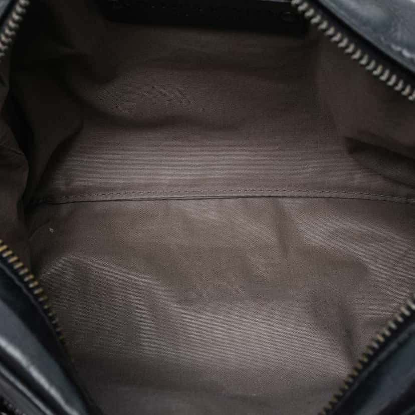 Bottega Veneta Nappa Intrecciato Belt Bag Black Leather Good condition - Model View