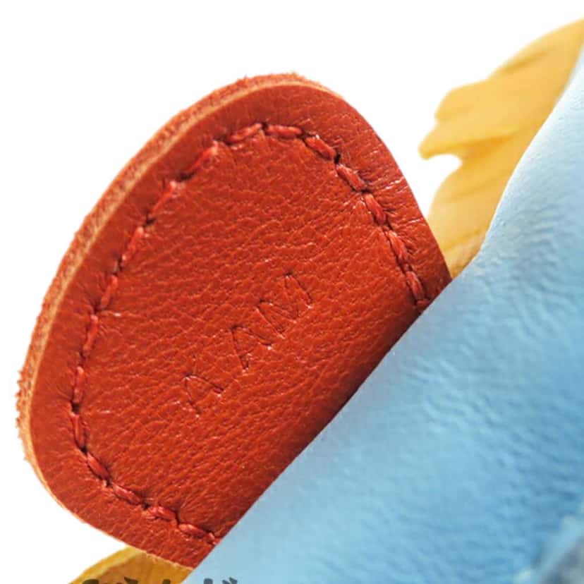 Hermès Milo Lambskin Grigri Rodeo Horse Bag Charm PM Blue Leather Good condition - Model View